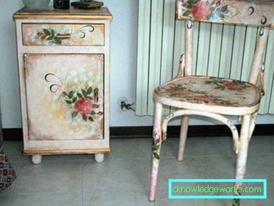Decoupage-keittiökalusteet