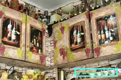 Decoupage-keittiökalusteet