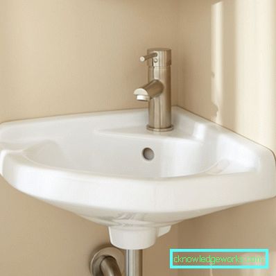 Corner-pesuallas kylpyhuoneessa - 95 valokuvaa kauniista design-ideoista