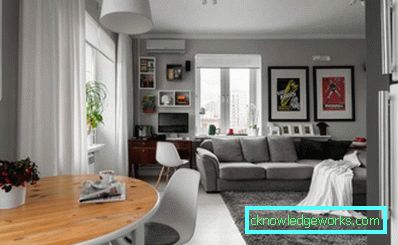 Olohuone 16 neliömetriä - valokuvasuunnittelu olohuone moderniin tyyliin