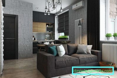 Olohuone 16 neliömetriä - valokuvasuunnittelu olohuone moderniin tyyliin