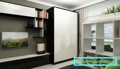 Olohuoneen sisätilat 18 m² Hruštšovissa