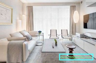 Olohuoneen sisätilat 18 m² Hruštšovissa
