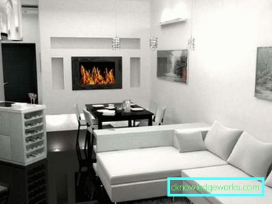 Olohuoneen sisätilat 18 m² Hruštšovissa