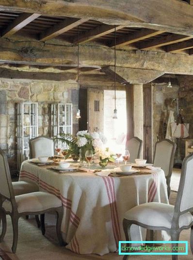 Provence-tyylinen keittiö - sisäkuva
