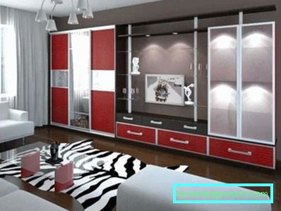 Olohuoneessa oleva vaatekaappi - design-kuvia