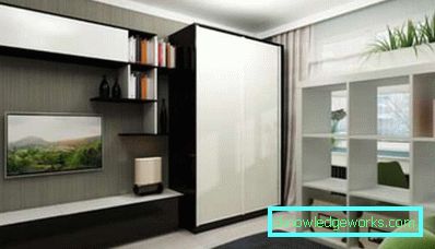 Olohuoneessa oleva vaatekaappi - design-kuvia