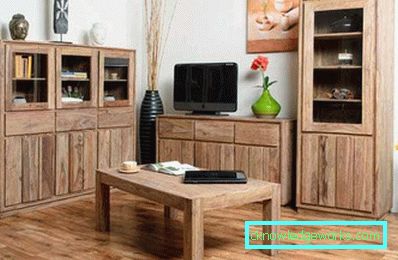 Nykyaikaiset modulaariset seinät olohuoneessa - kuva