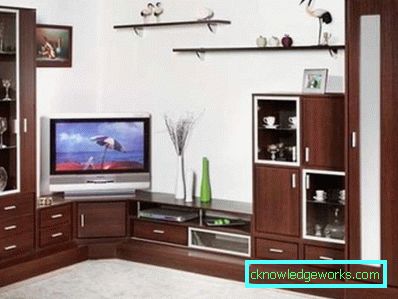 TV: n alla olevat seinät moderniin tyyliin (50 sisätilaa)