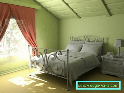 351-Vihreä makuuhuone - rohkea suunnittelija